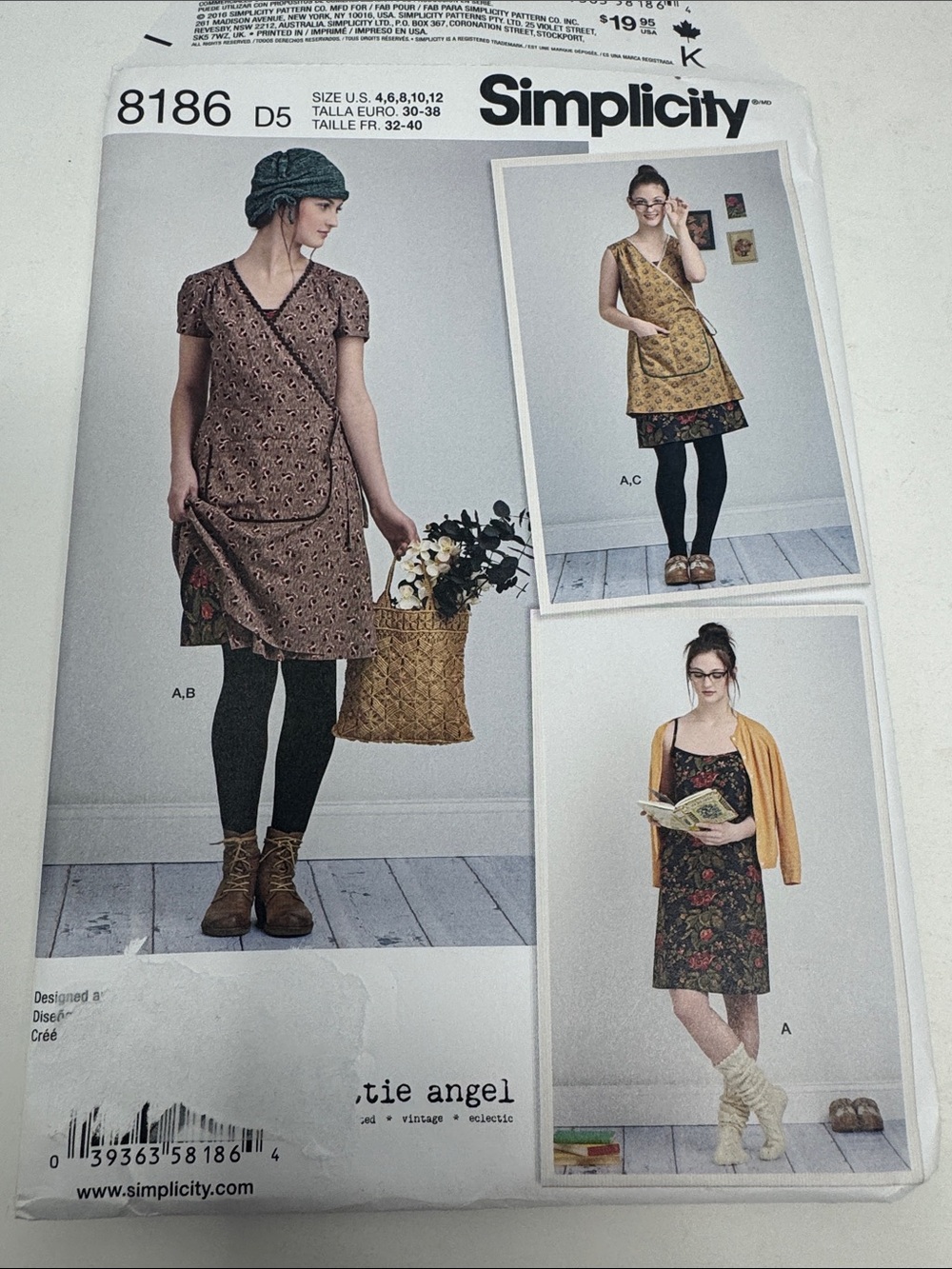 SIMPLICITY UNCUT SEWING PATTERN DOTTIE ANGEL VINTAGE STYLE BOHO 8186